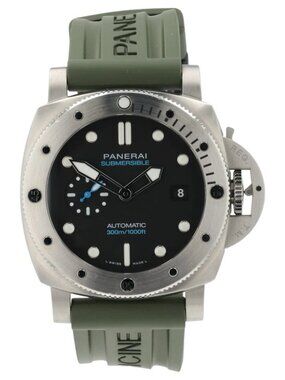 Panerai Submersible Black Dial Stainless Steel 44mm Automatic Men’s